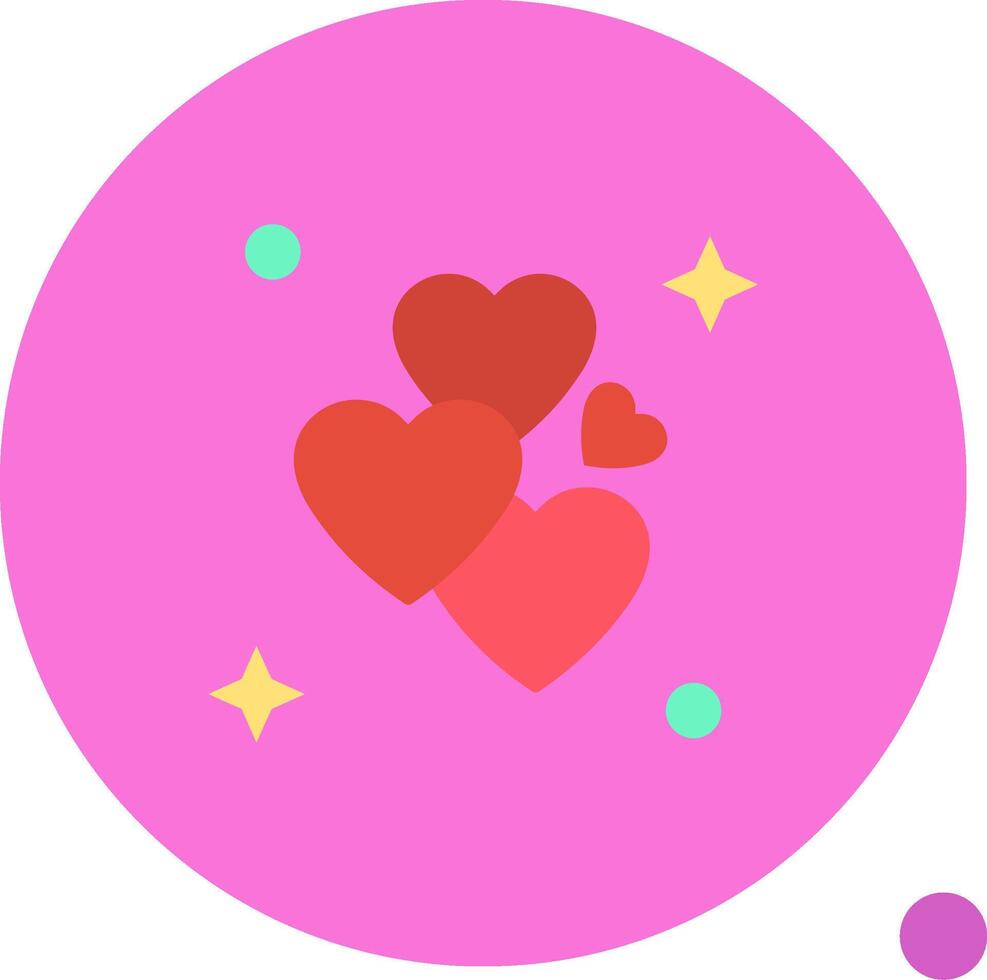 Love Long Circle Icon vector