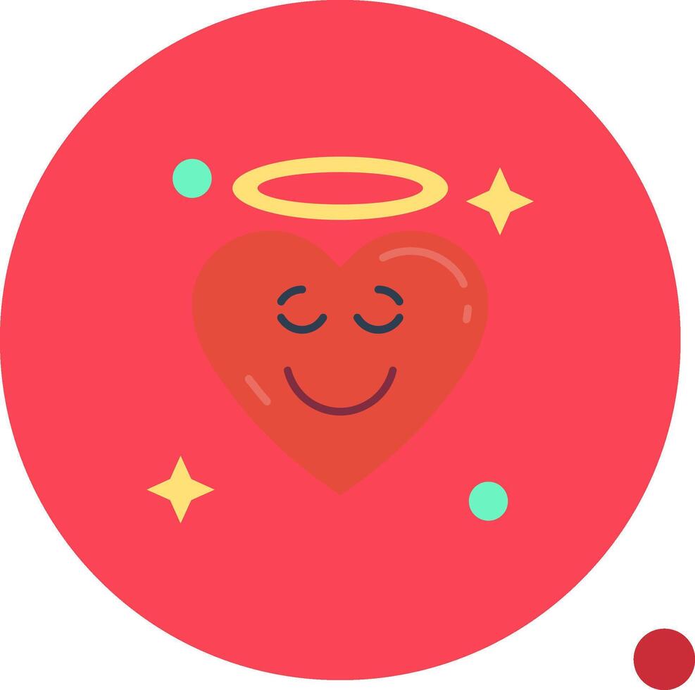 Angel Long Circle Icon vector