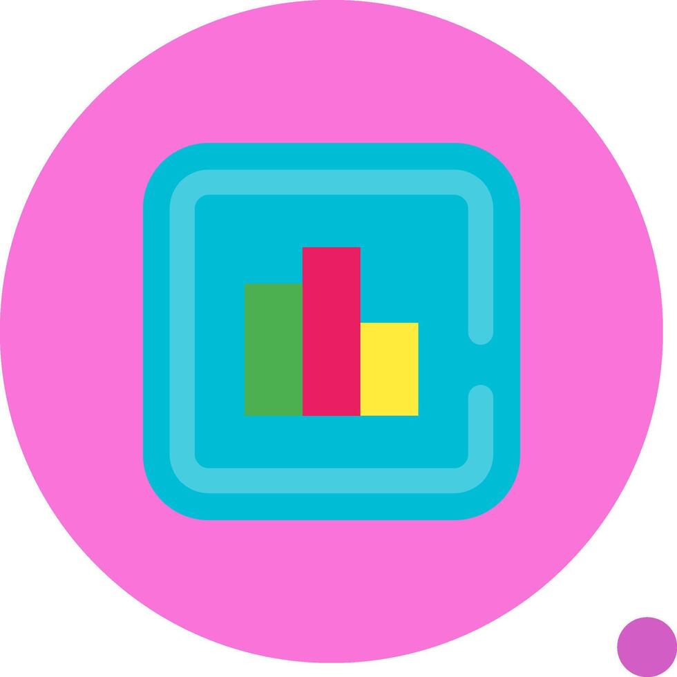 Statistics Long Circle Icon vector