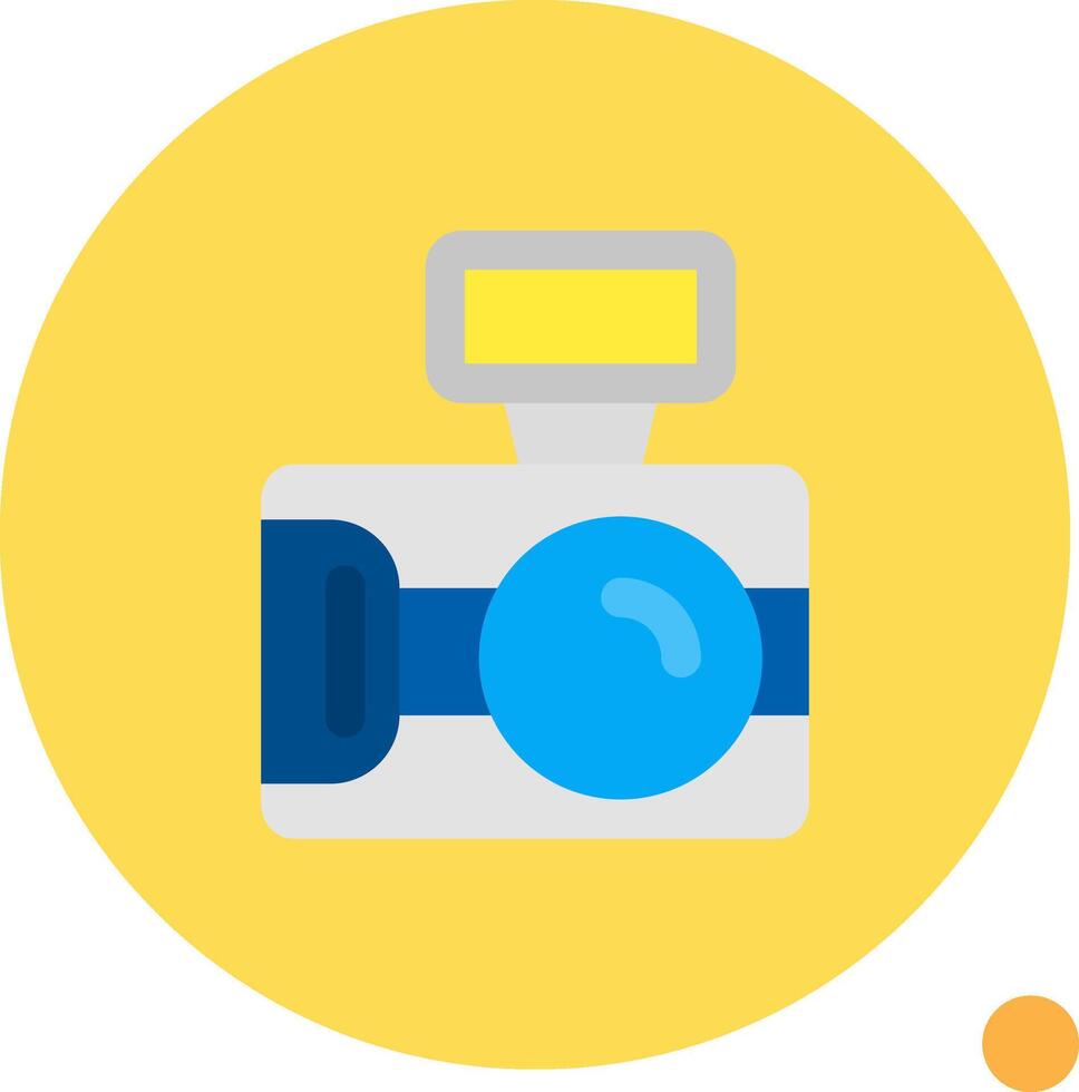 Photo capture Long Circle Icon vector