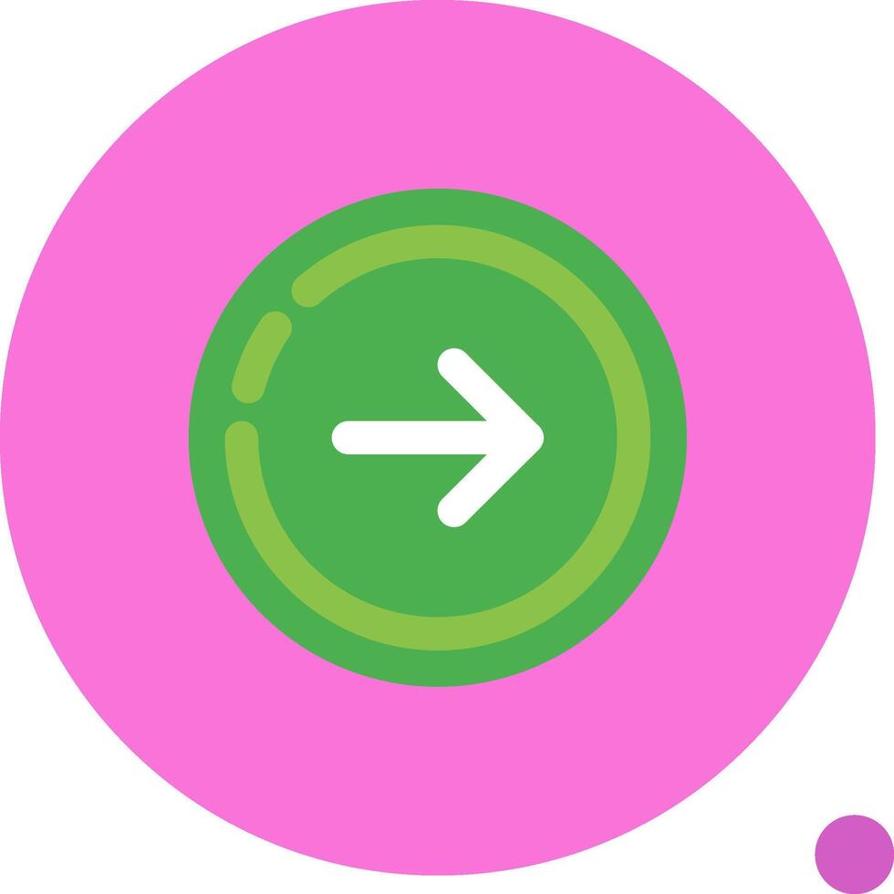 Right arrow Long Circle Icon vector