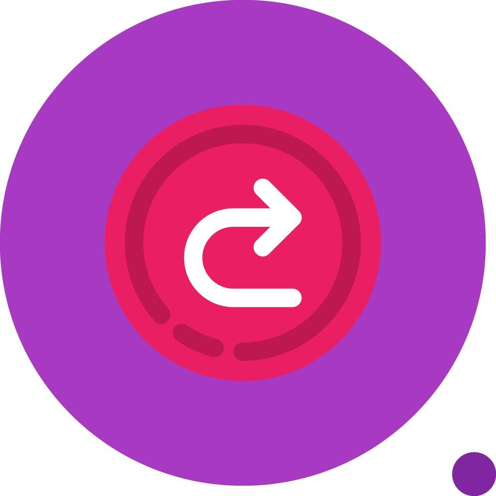 Forward Long Circle Icon vector