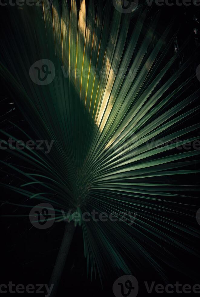 AI generated a beautiful green leaf in close up photo