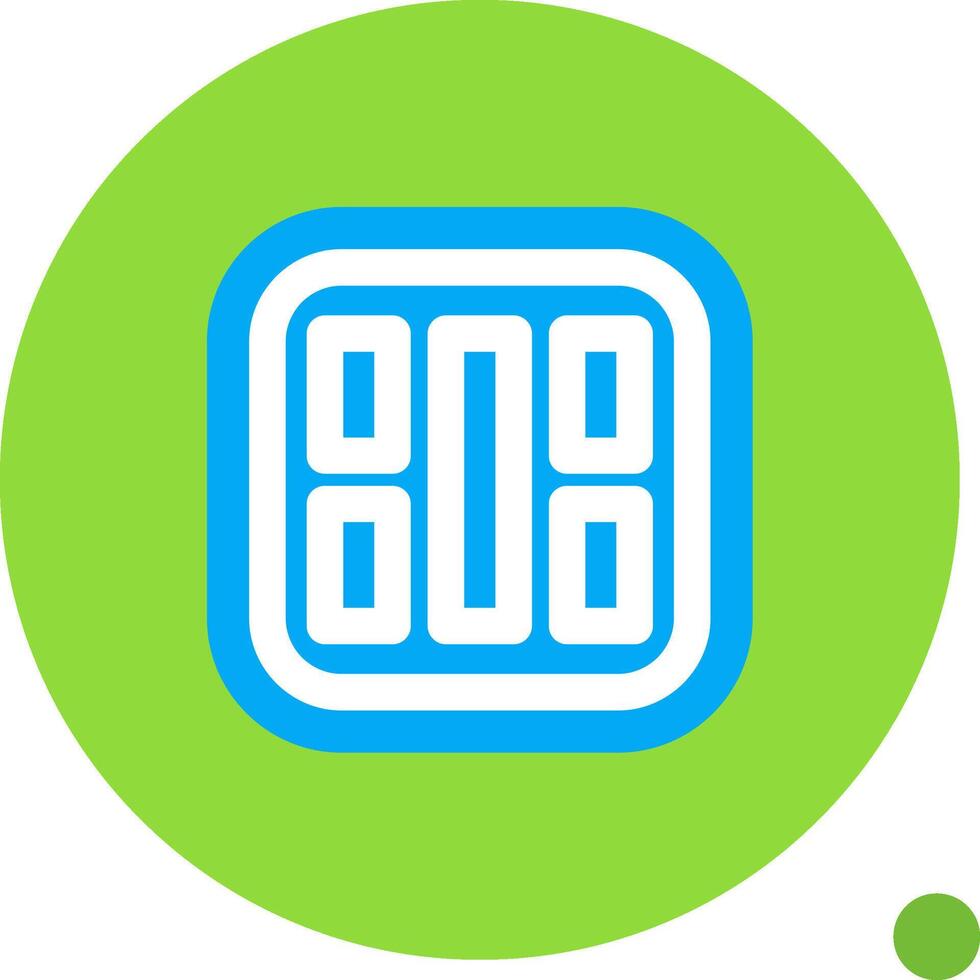 Layout Long Circle Icon vector