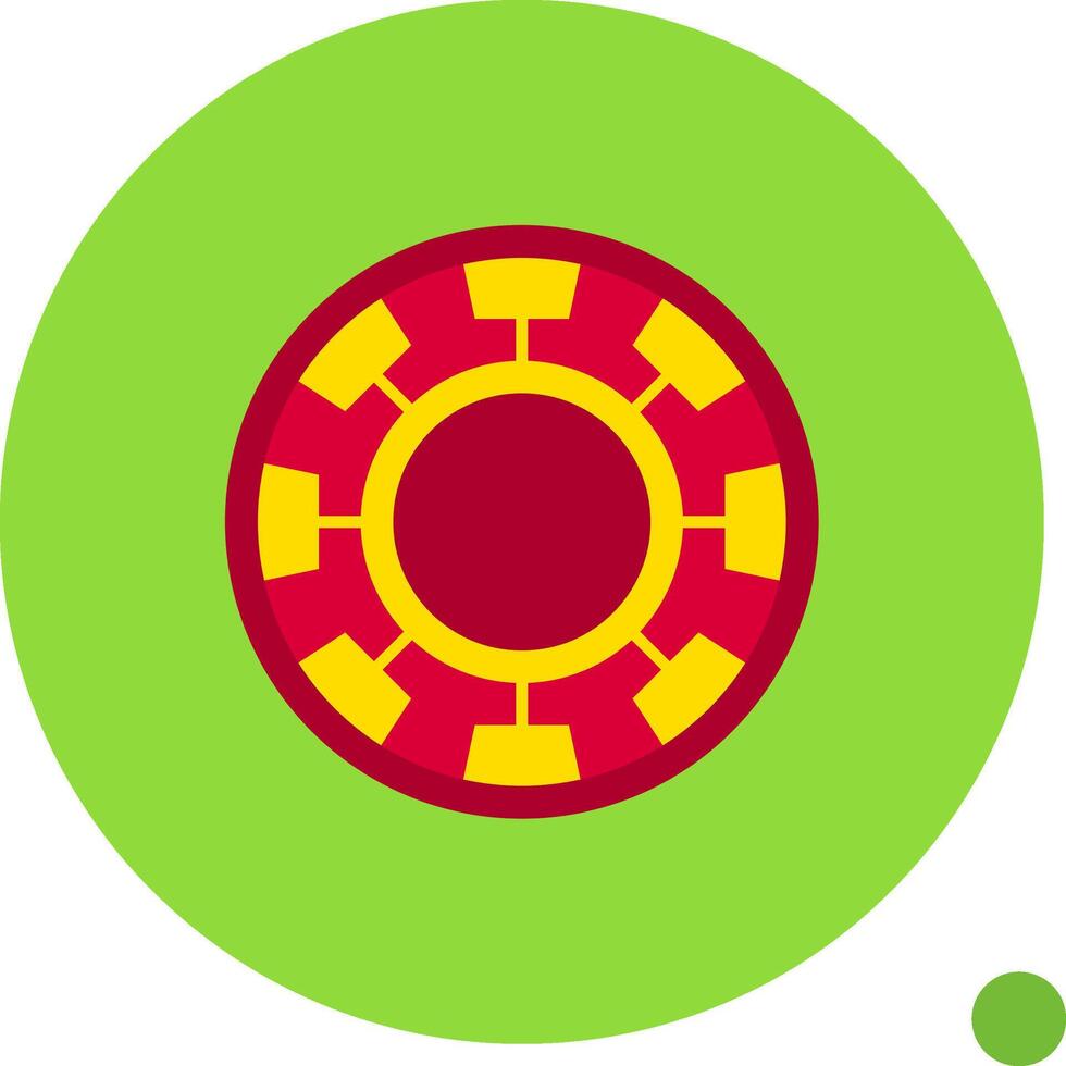 Chip Long Circle Icon vector