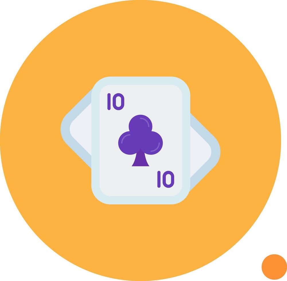 Clubs Long Circle Icon vector