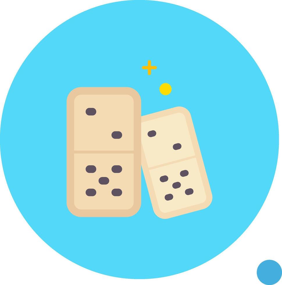 Domino Long Circle Icon vector