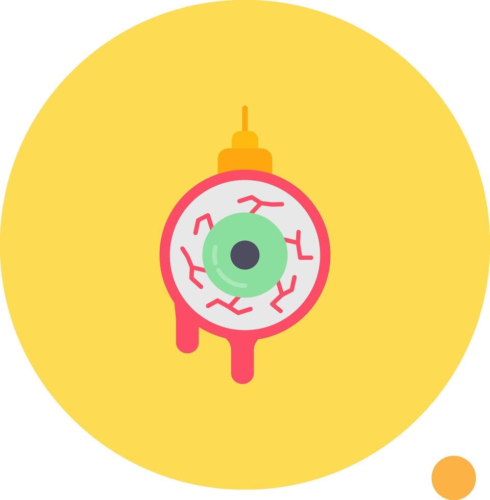 Eye ball Long Circle Icon vector