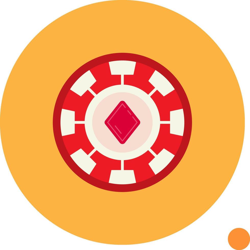 Chip Long Circle Icon vector