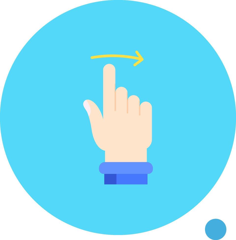 Swipe Right Long Circle Icon vector