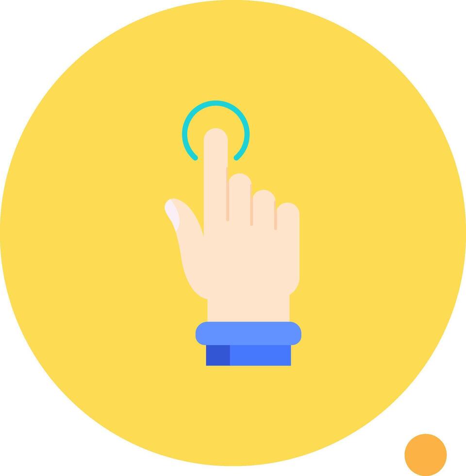 Tap Long Circle Icon vector