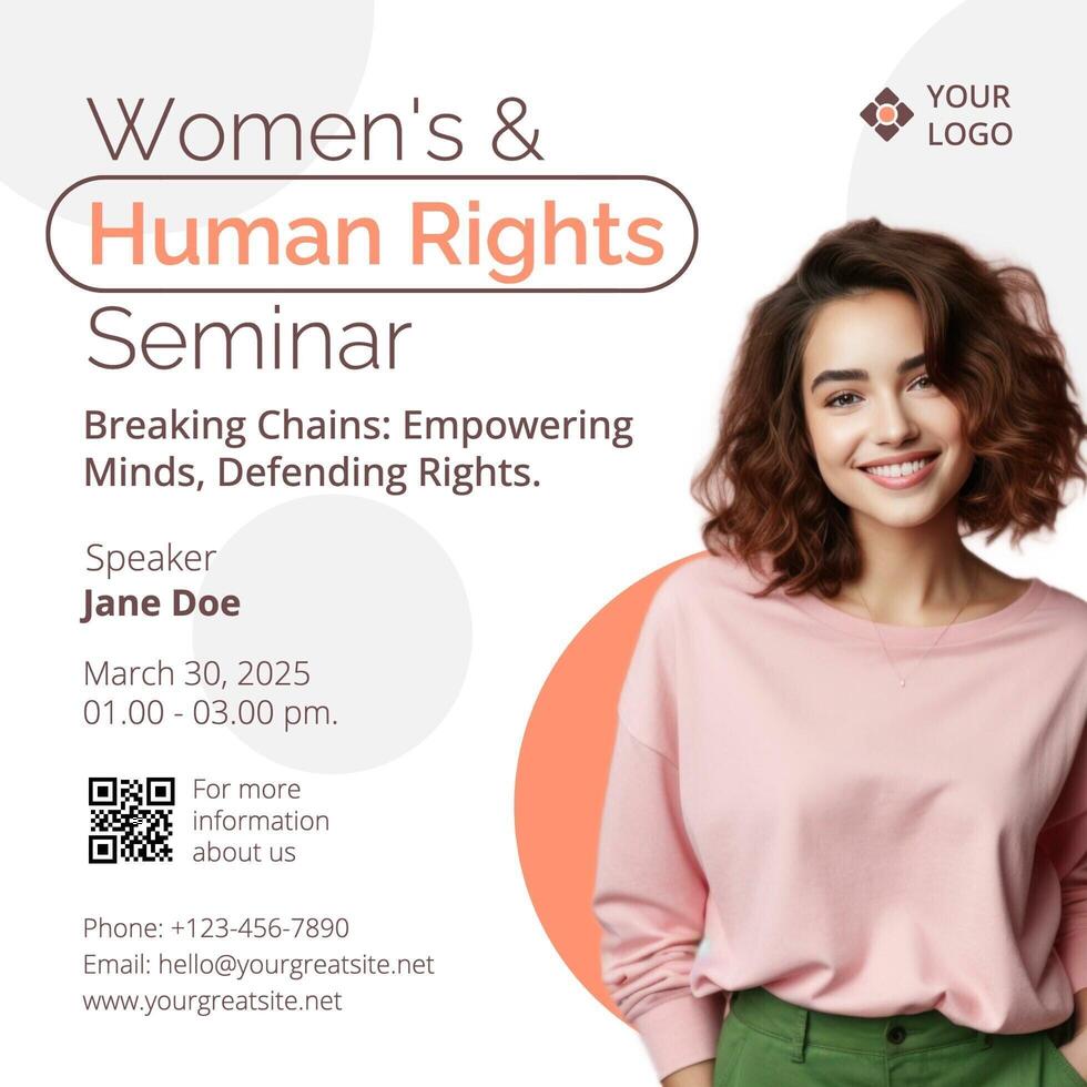 Human Rights Seminar LinkedIn Post template