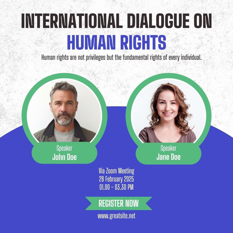 Human Rights Webinar LinkedIn Post template