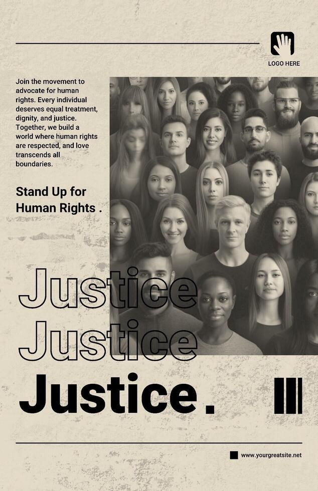 Call For Action Human Rights Poster template