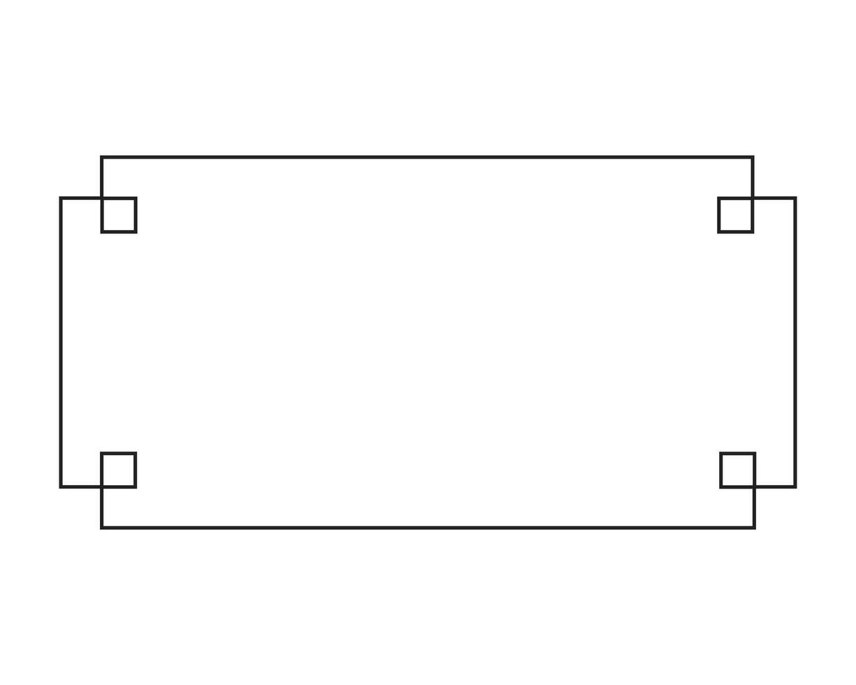 asiático marcos con negro contorno para elemento, publicidad, enviar y social medios de comunicación vector
