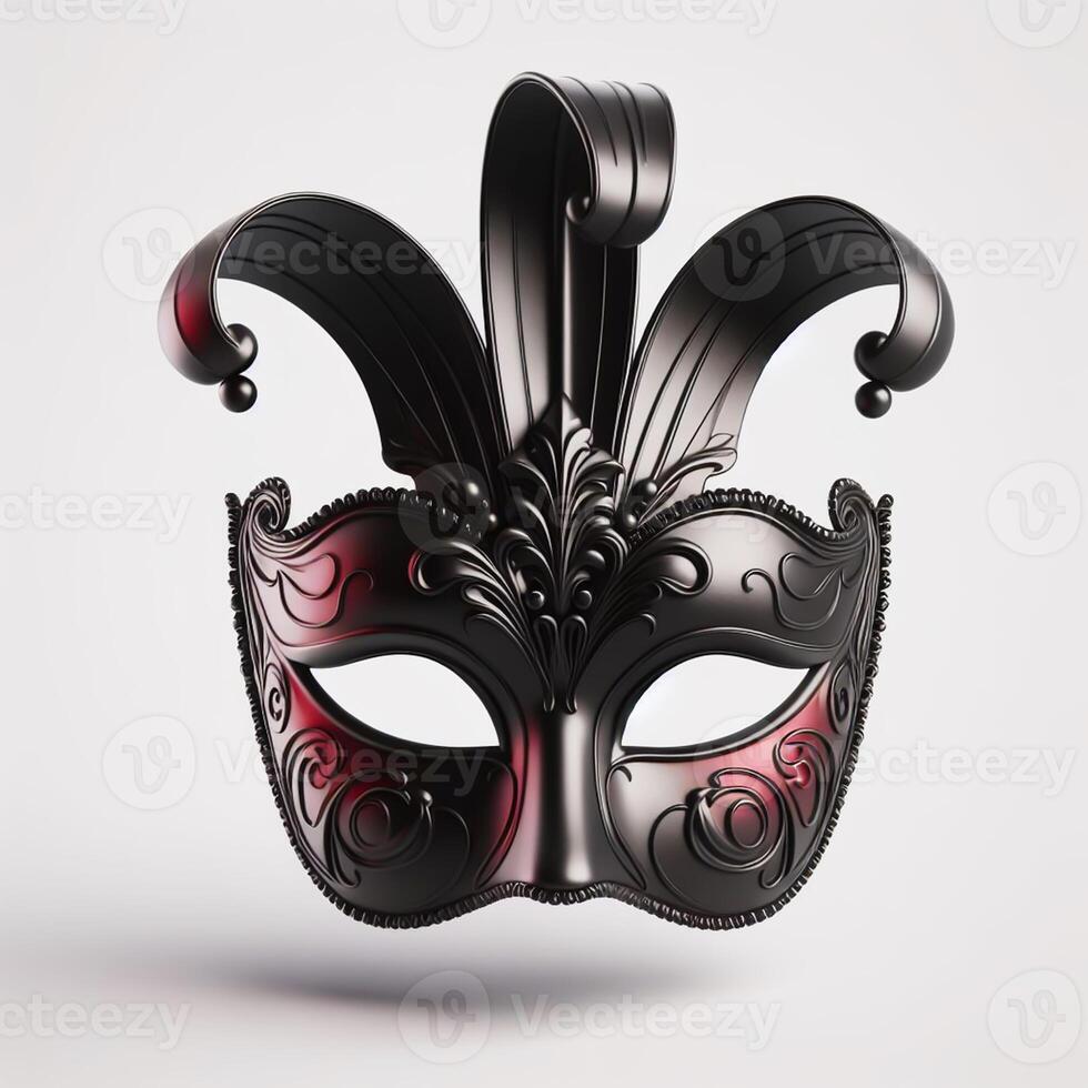 AI generated Venetian carnival mask. Tradition and glamour photo