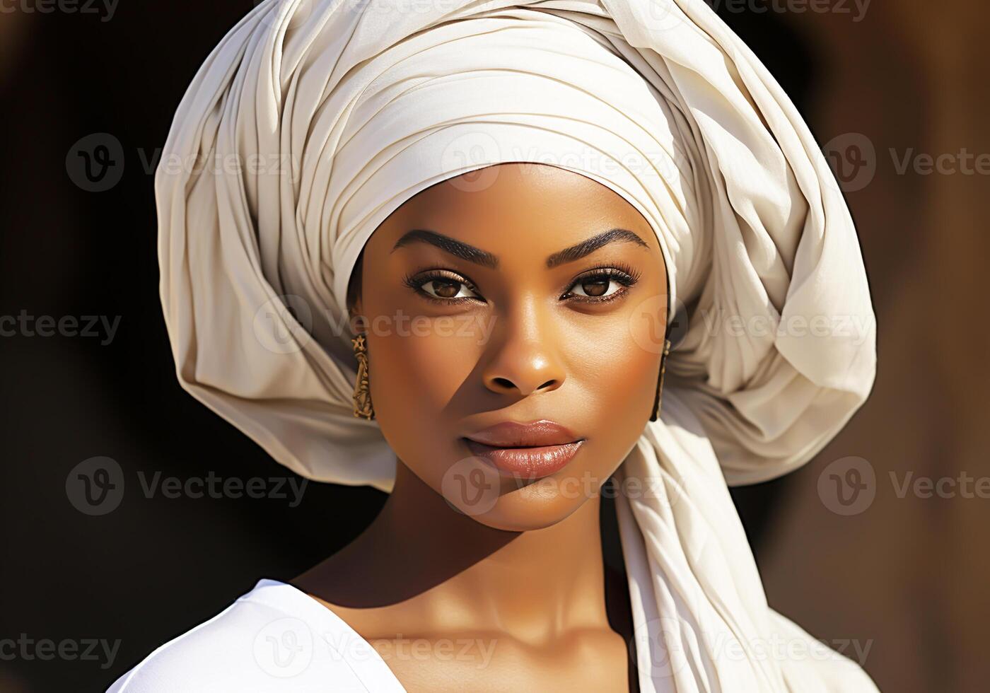 AI generated Woman in traditional clothes and headscarf. Woman's Day. Tradition and culture photo
