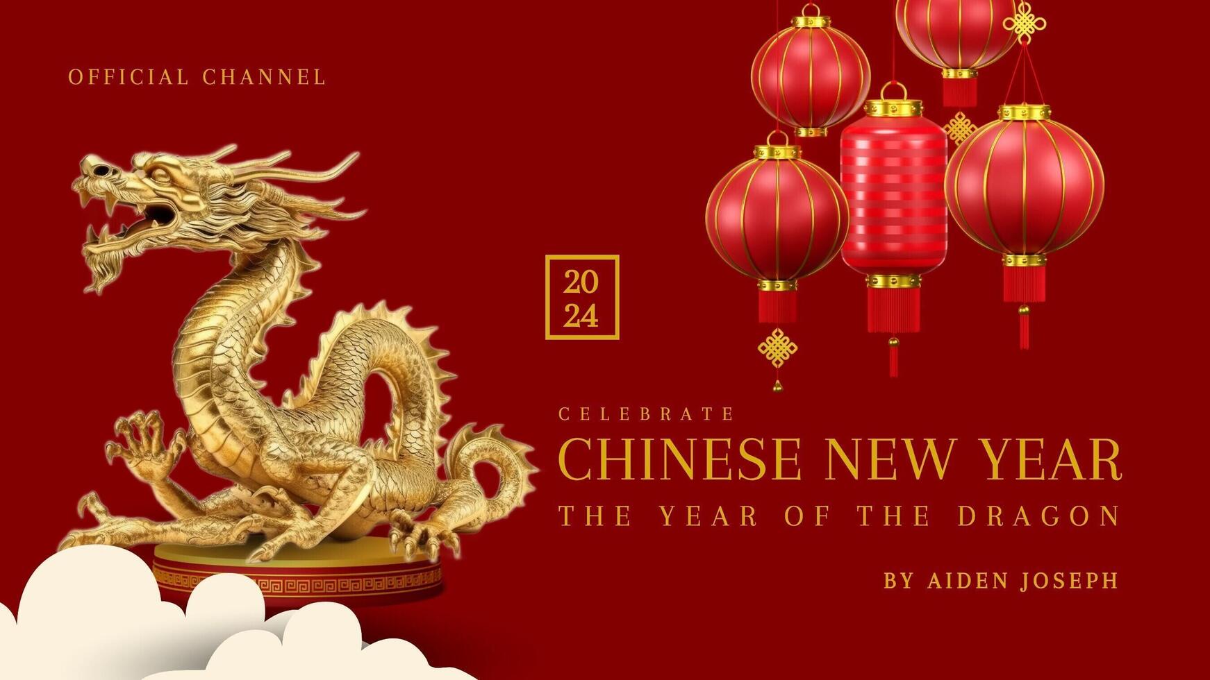 red chinese new year youtube banner template