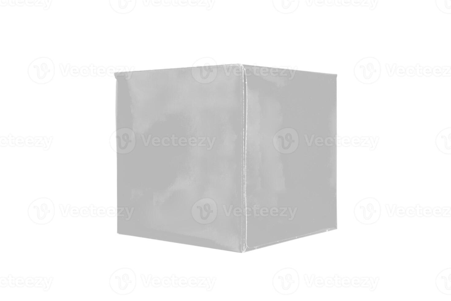 Square Tissues Box Isolated on White Background photo