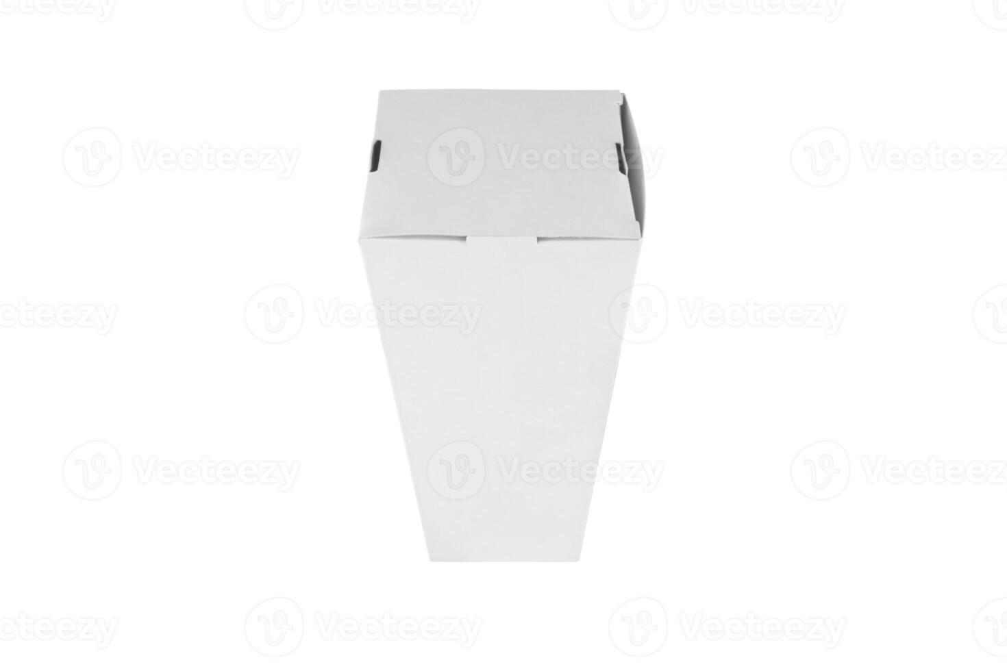 take out fried chicken nuggets box isolated on white background photo