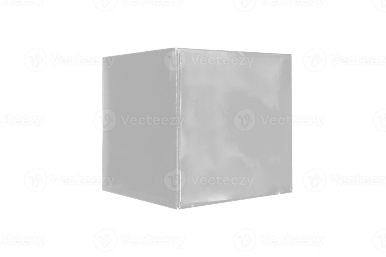 Square Tissues Box Isolated on White Background photo