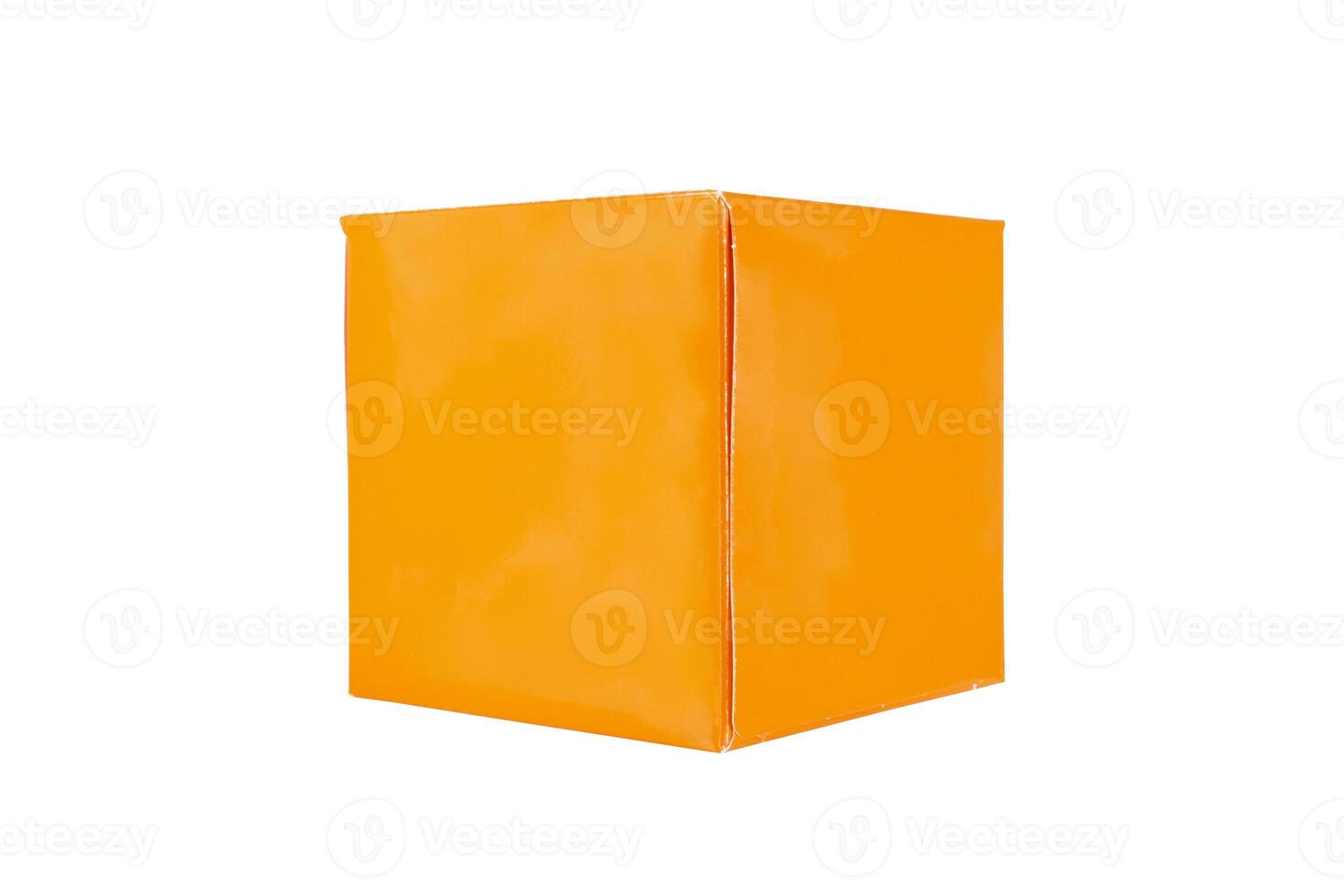 Square Tissues Box Isolated on White Background photo