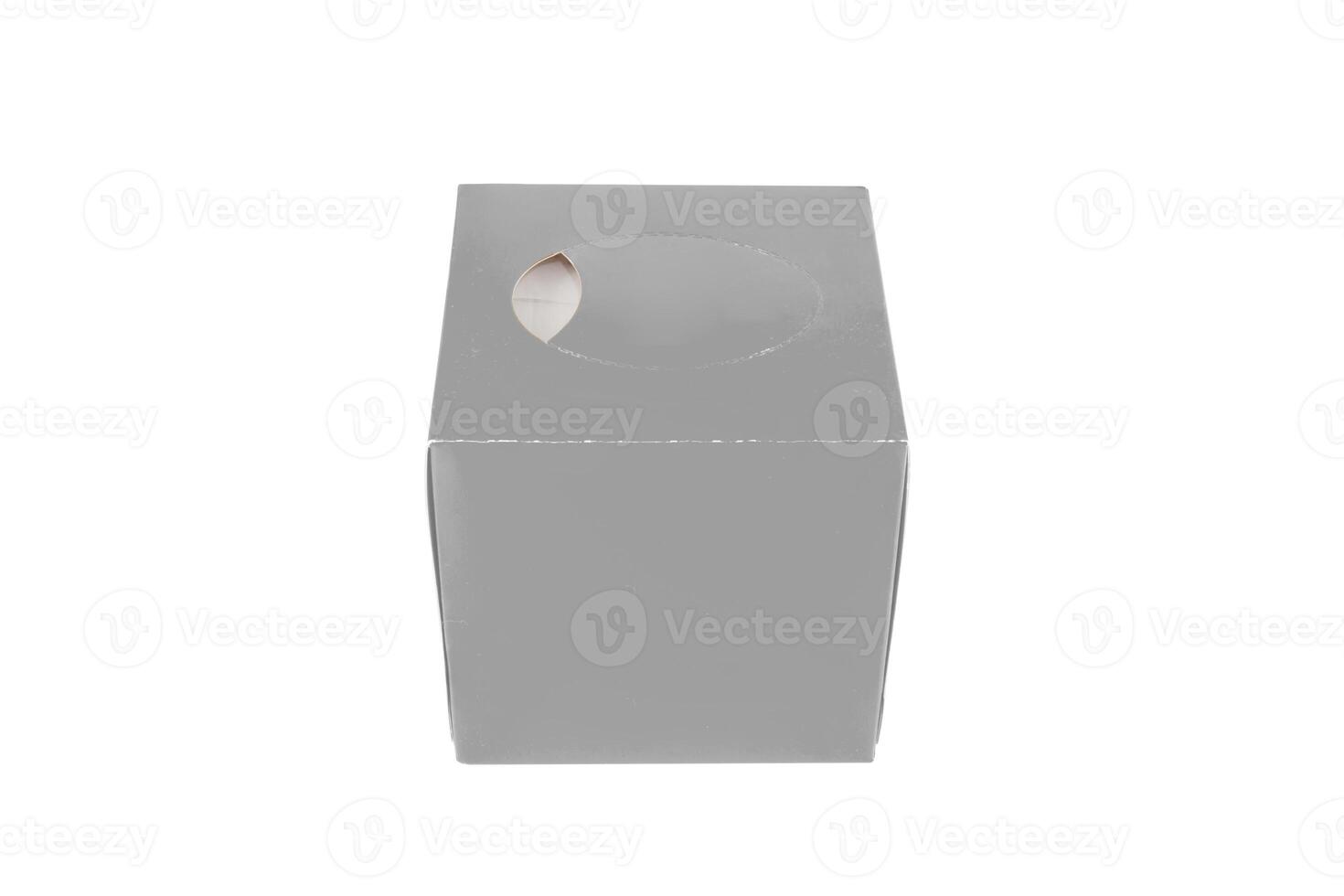 Square Tissues Box Isolated on White Background photo