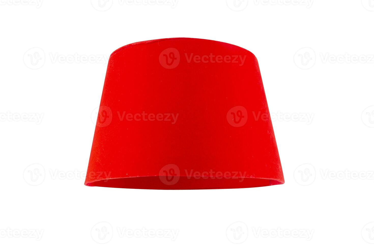 Red hat fez isolated on white background photo