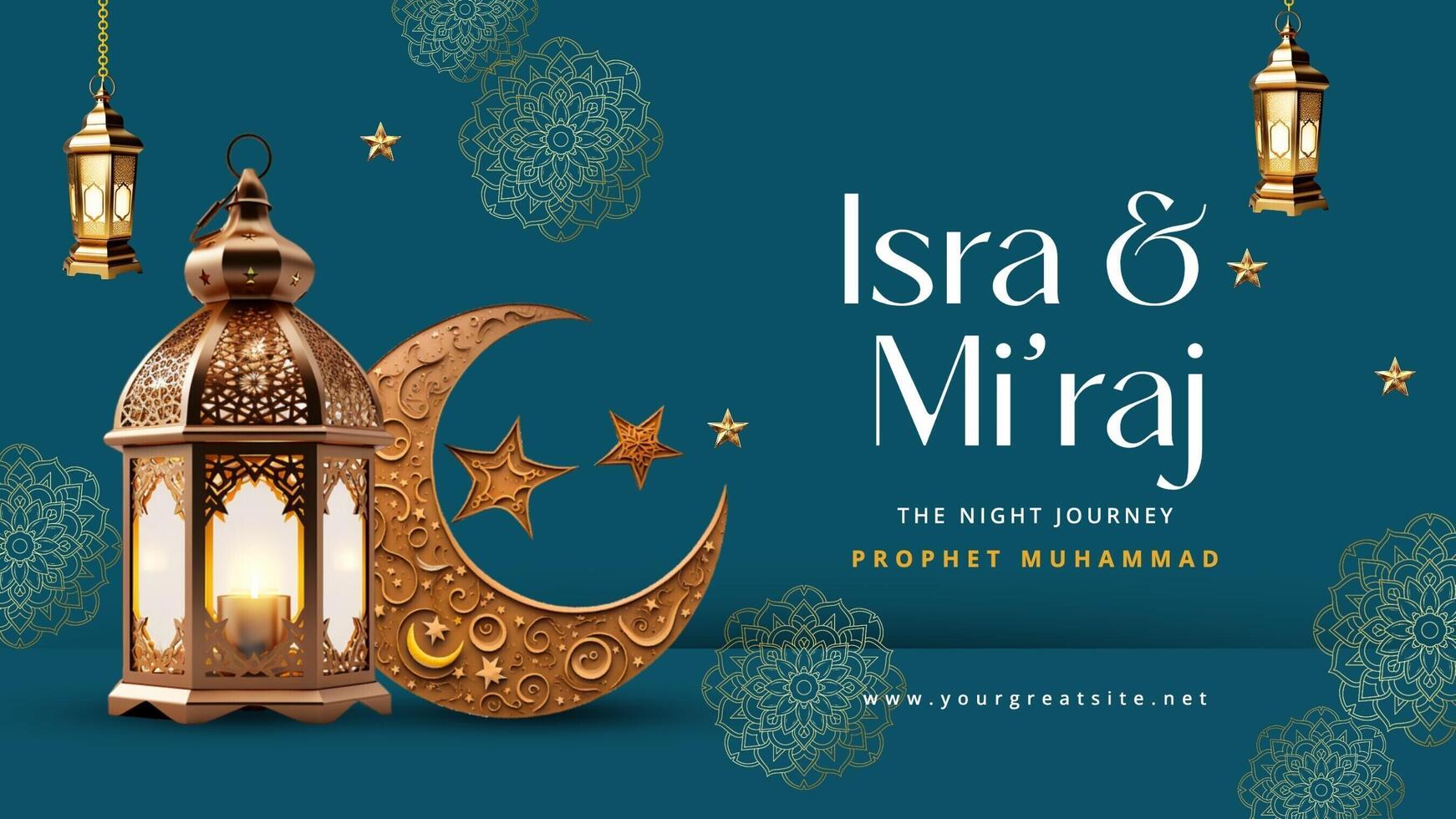 isra miraj twitter post for social media template