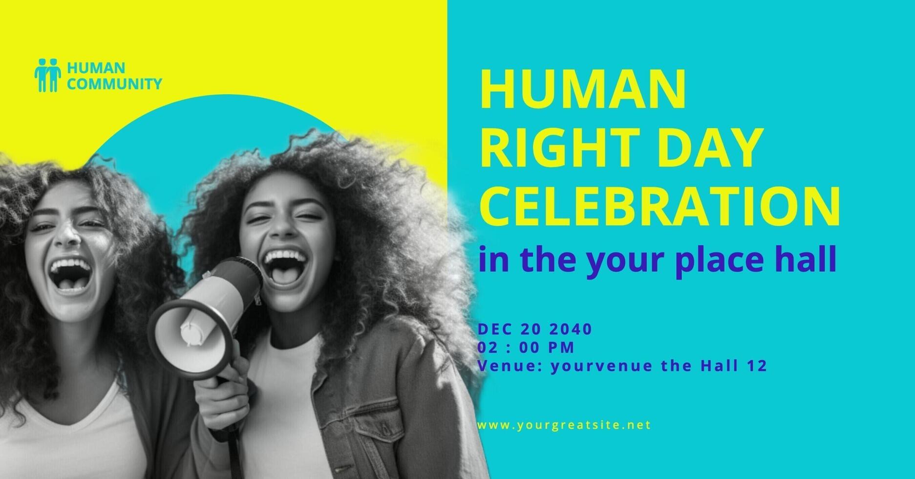 human rights social champaign for social media post template