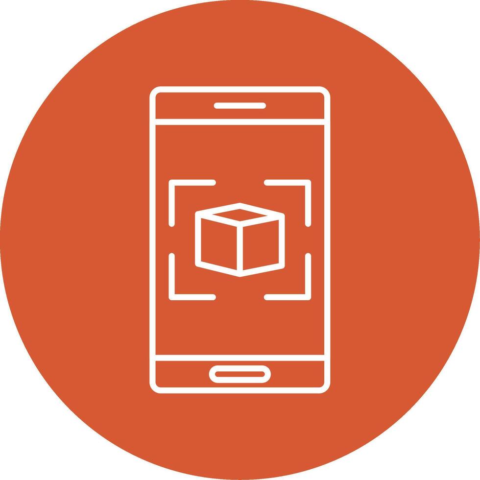 Augmented Reality Line Multicircle Icon vector