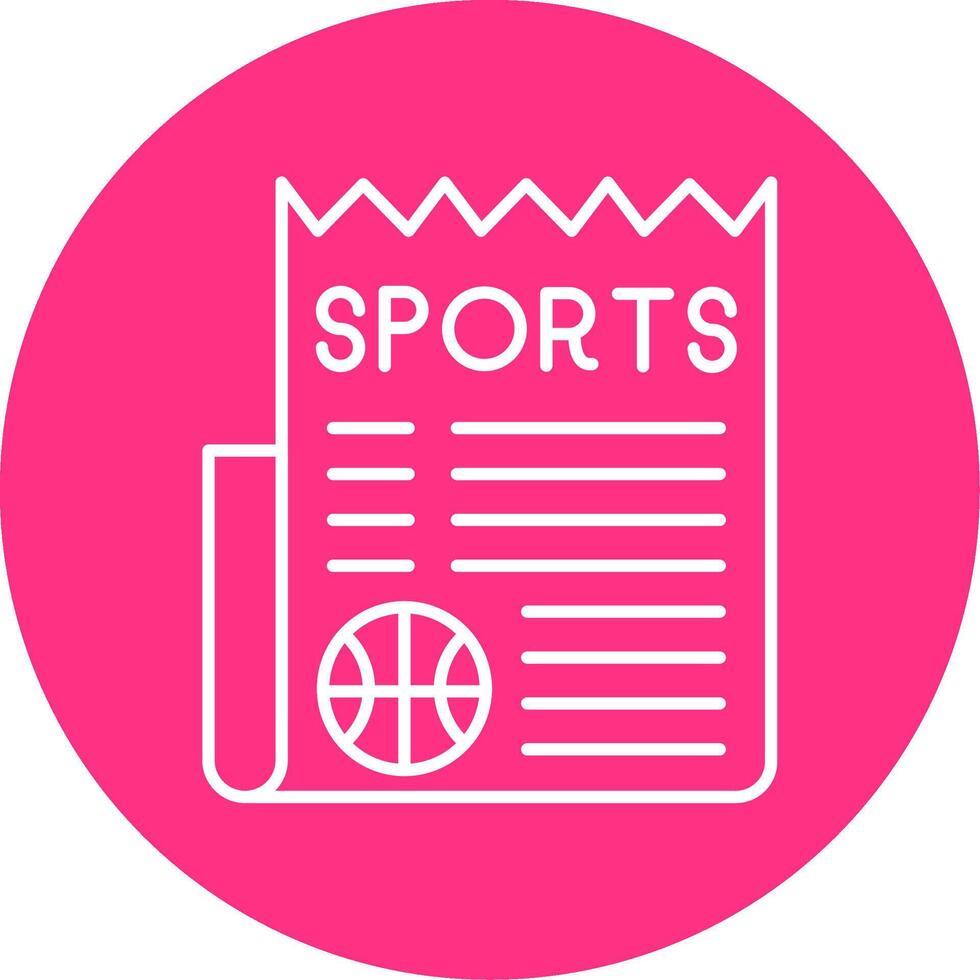 Deportes Noticias línea multicírculo icono vector
