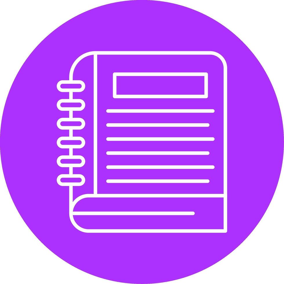 Notebook Line Multicircle Icon vector