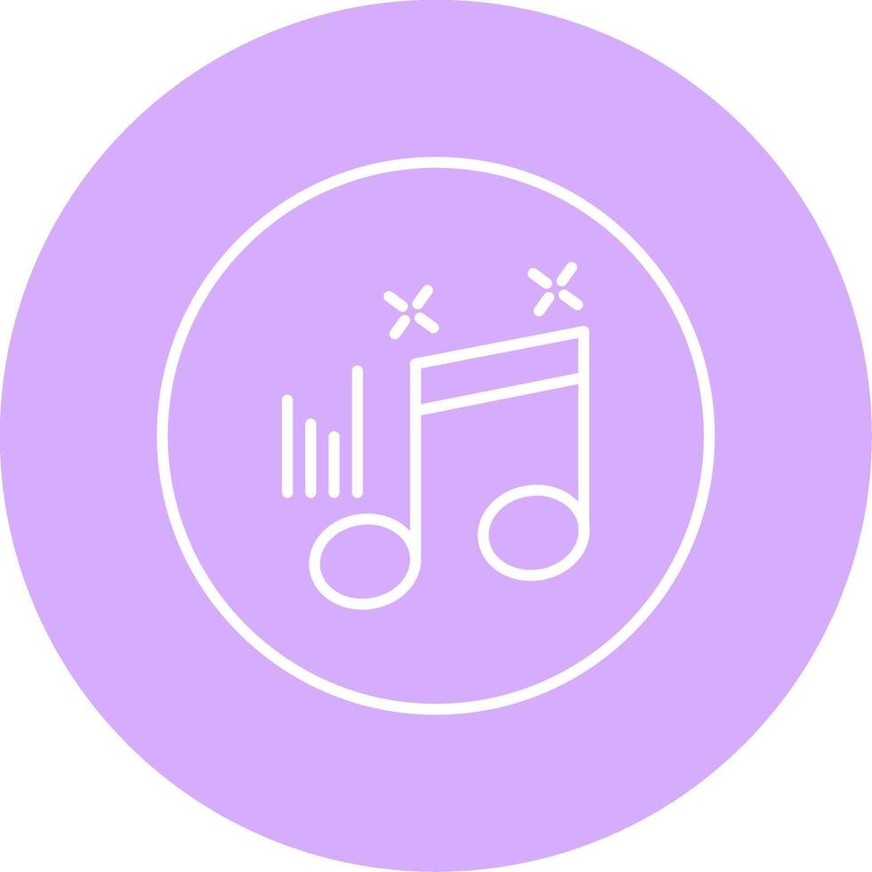 Musical Note Line Multicircle Icon vector