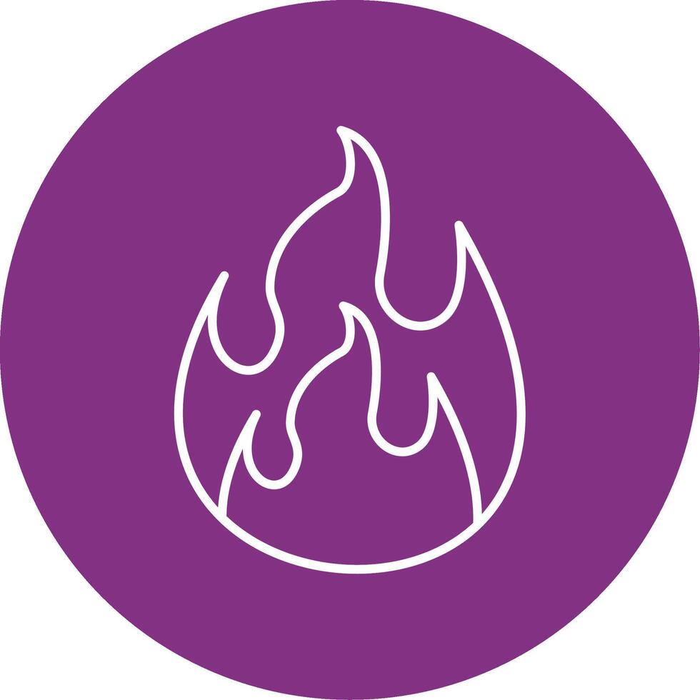 Flame Line Multicircle Icon vector