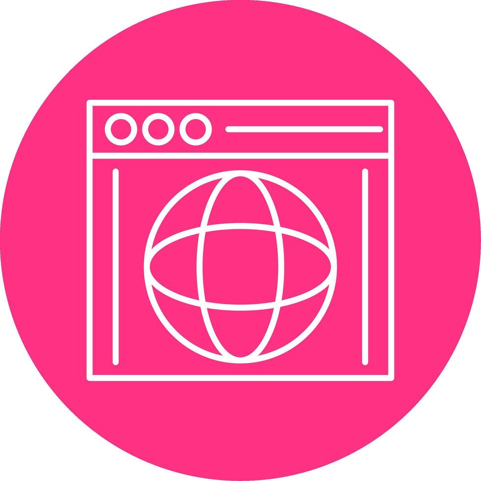 Browser Line Multicircle Icon vector