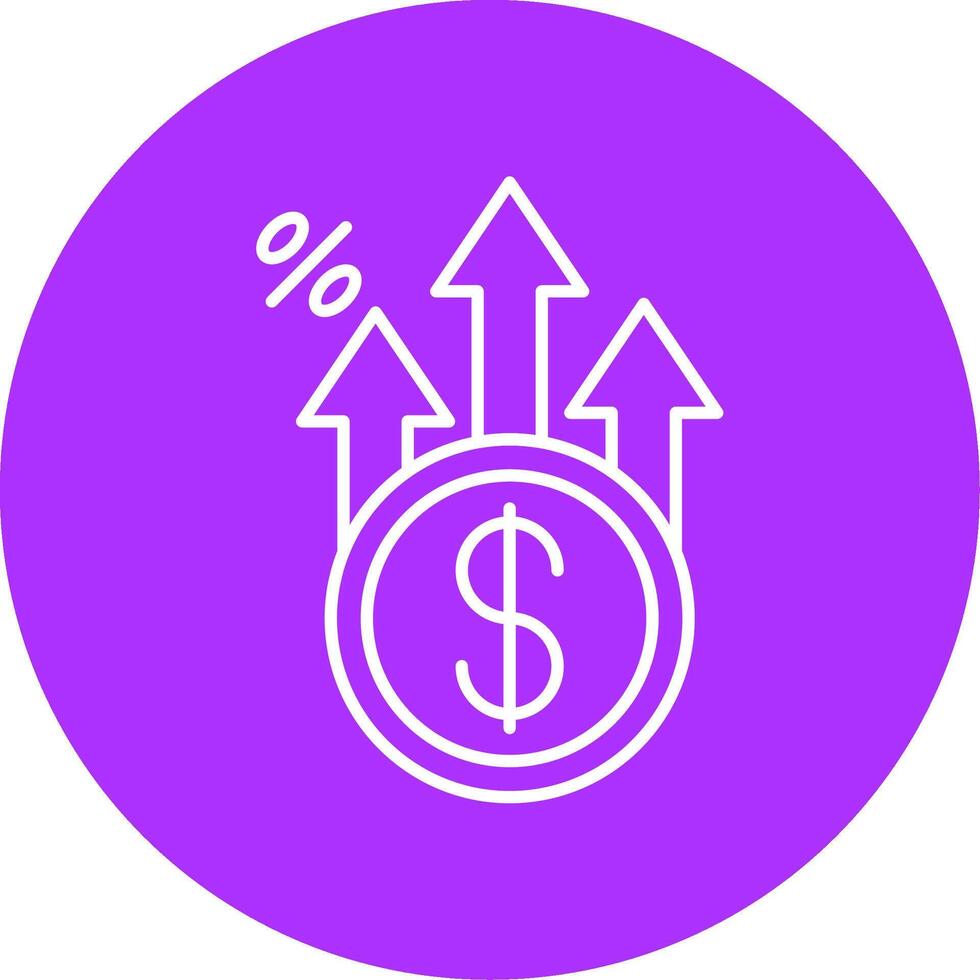 Profit Line Multicircle Icon vector