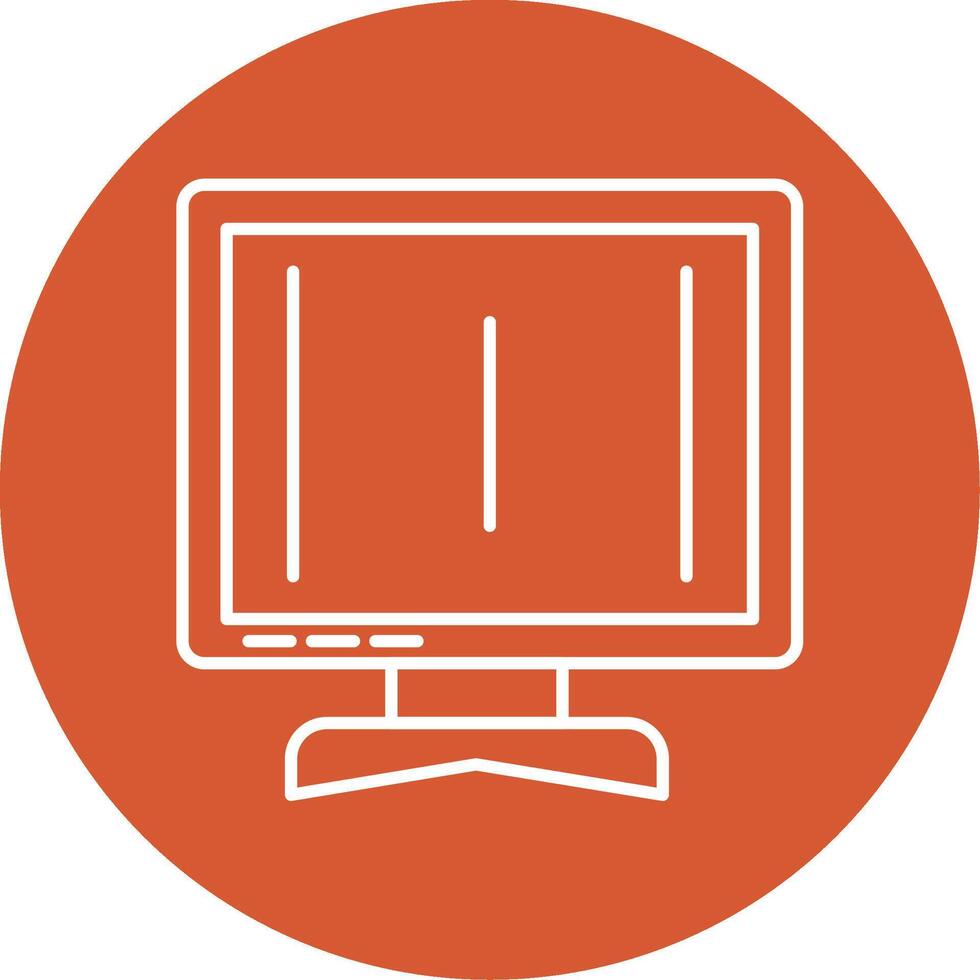 Monitor Line Multicircle Icon vector