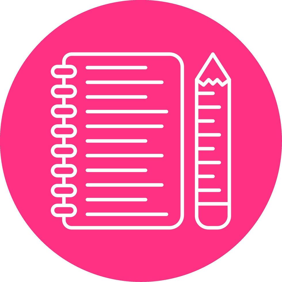 Notes Line Multicircle Icon vector