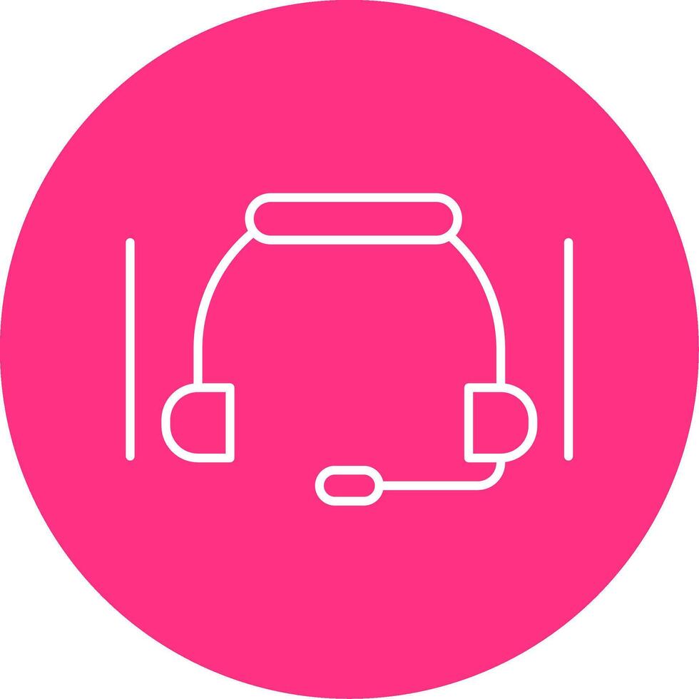 Headset Line Multicircle Icon vector