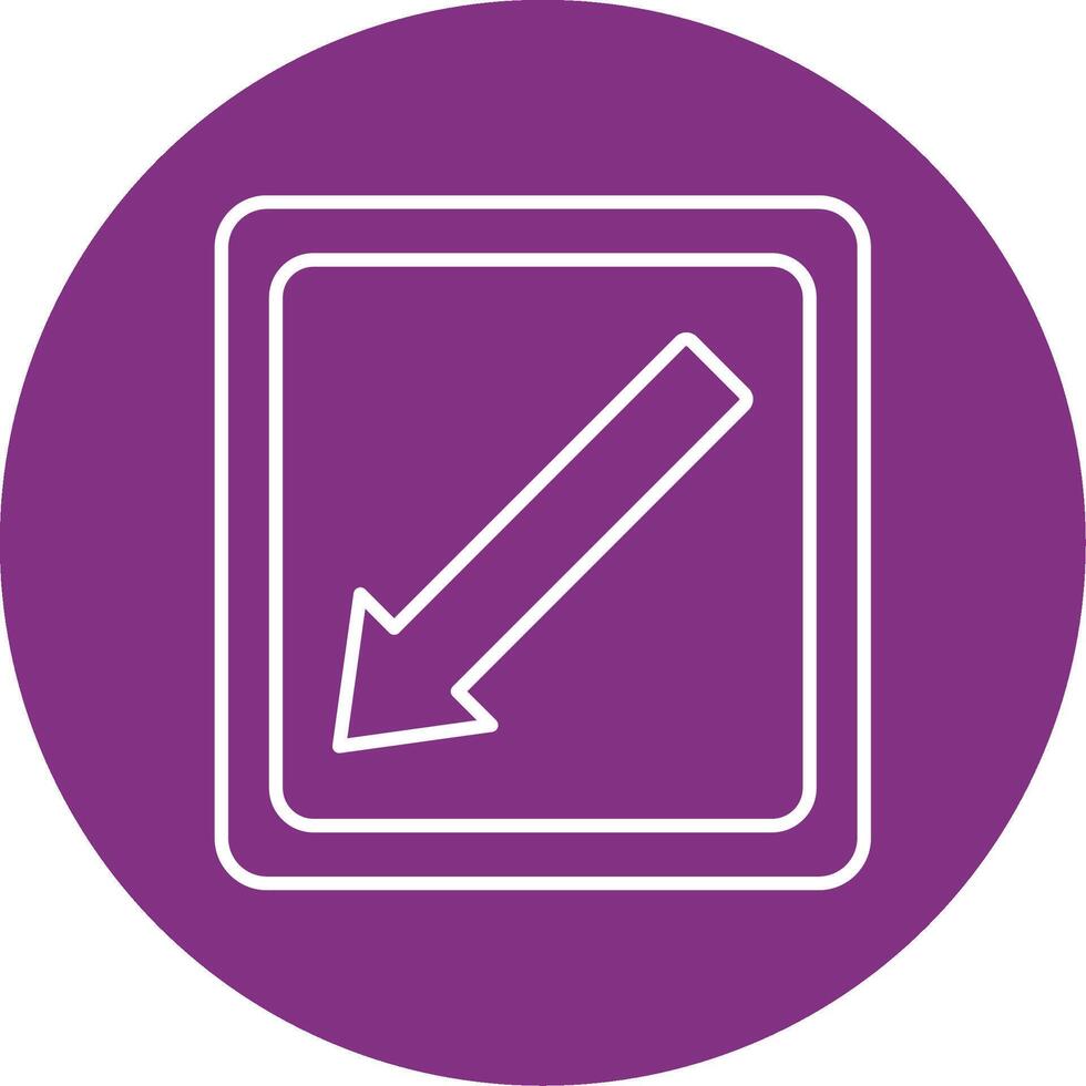 Diagonal Arrow Line Multicircle Icon vector