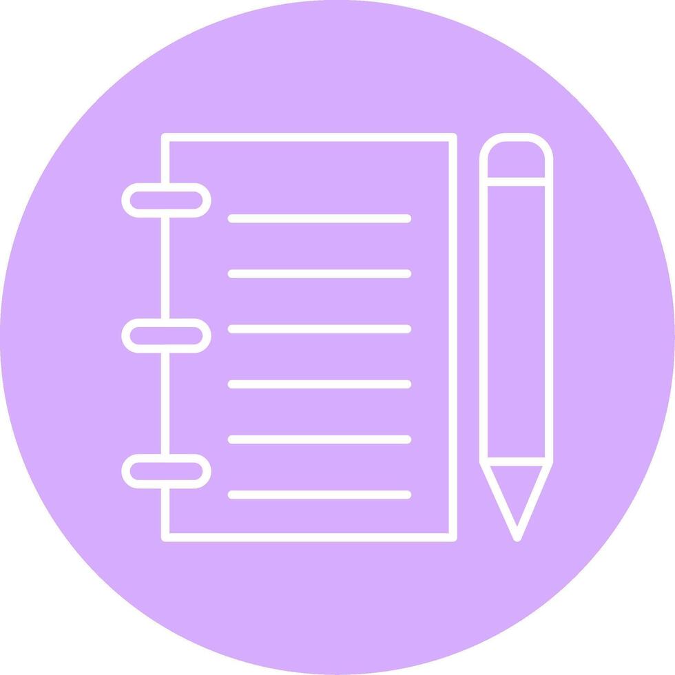 Notebook Line Multicircle Icon vector