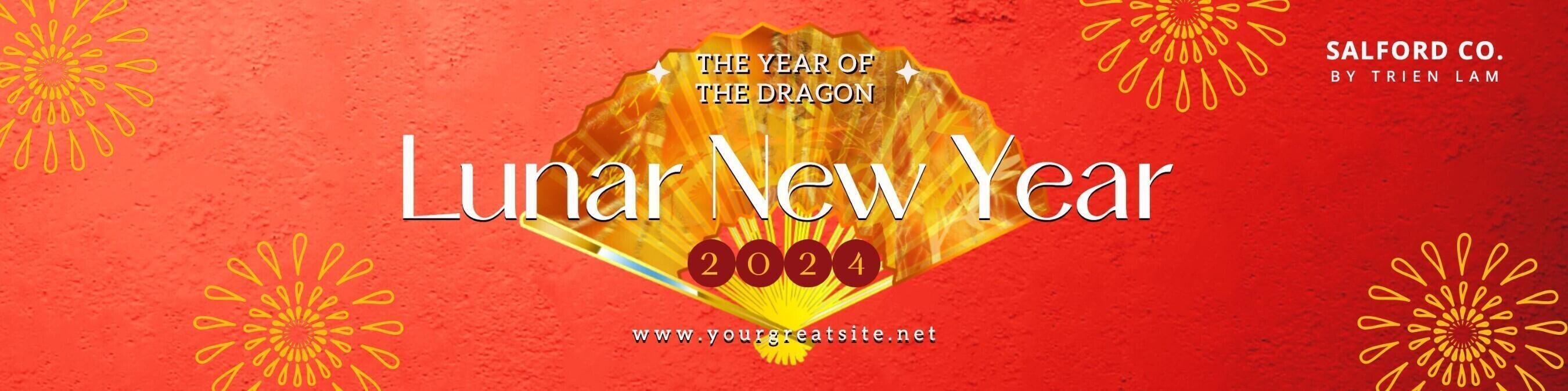 chinese new year for social media marketing banner  template