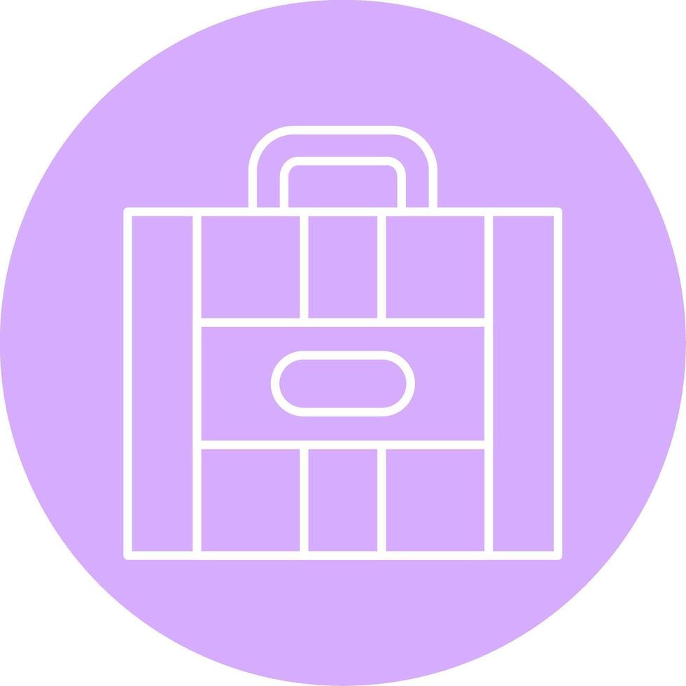 Suitcase Line Multicircle Icon vector