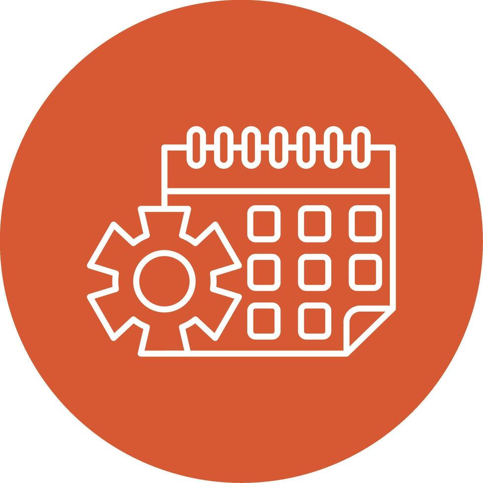 Calendar Line Multicircle Icon vector