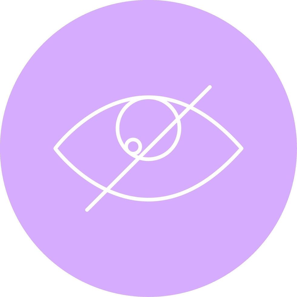 Hide Line Multicircle Icon vector