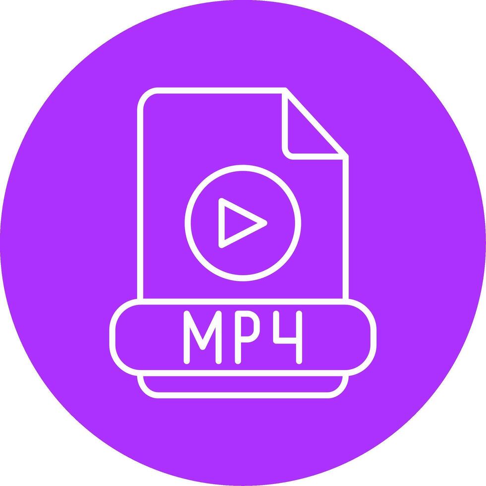 Mp4 Line Multicircle Icon vector