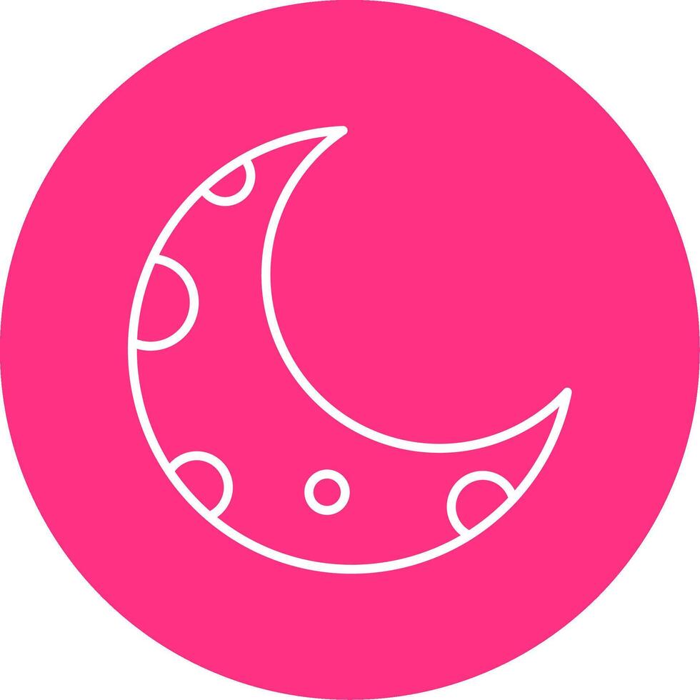 Half Moon Line Multicircle Icon vector