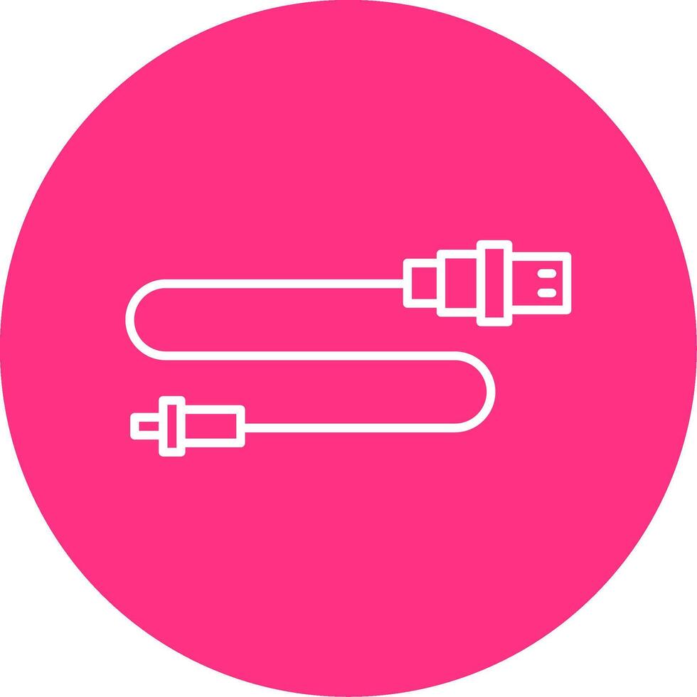 Usb Connector Line Multicircle Icon vector