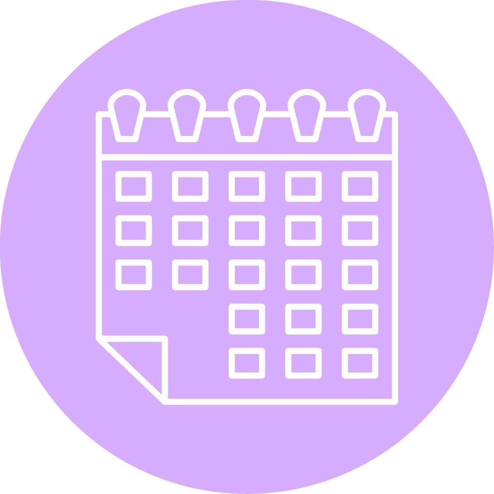 Calendar Line Multicircle Icon vector